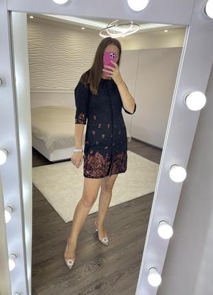 Платье пиджак с паьетуами 4