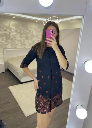 Платье пиджак с паьетуами 5