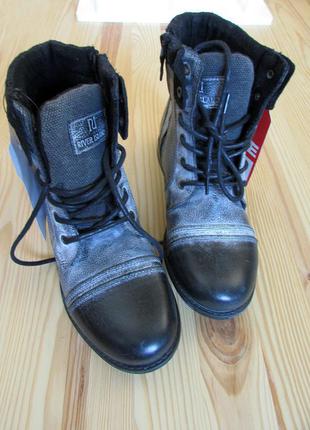 Кожаные ботинки military river island р-р 371 фото