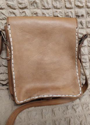 Кожаная сумка из плотной кожи3 фото