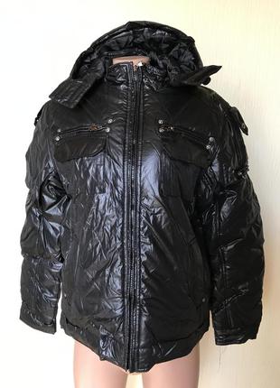 Черная зимняя куртка для подростка
