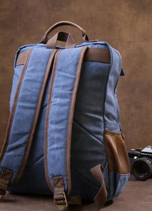 Рюкзак туристичний текстильний синій4 фото