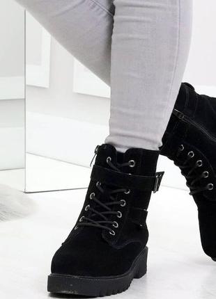 Зима ❄️, акція!! стильні черевички з натуральної замші 850 грн