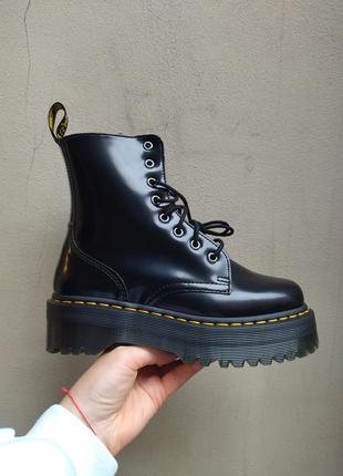 Черевики на платформі dr. martens jadon smooth leather platform boots black