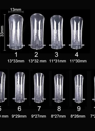Набор для наращивания ногтей с верхними формами, уф. гелем, led-uv лампой и т.д.4 фото