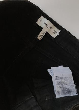 Базовые чёрные джинсы mango skinny straight из органического хлопка olivia4 фото