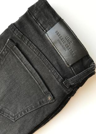 Базовые чёрные джинсы mango skinny straight из органического хлопка olivia6 фото