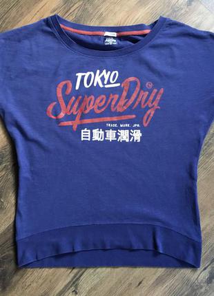 Брендовая кофта толстовка свитшот летучая мышь superdry оригинал2 фото