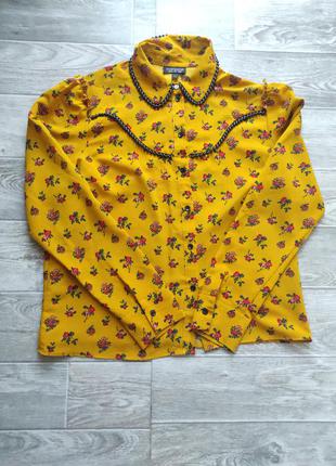 Стильная рубашка ,блуза в цветах2 фото
