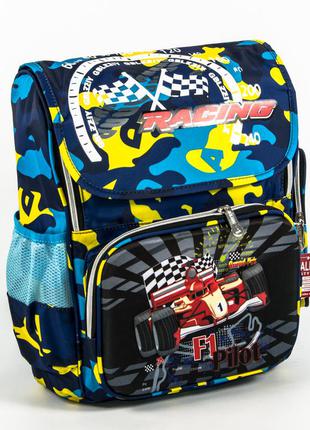 Школьный рюкзак для мальчика с жесткой спинкой и 3d рисунком - голубой - 125