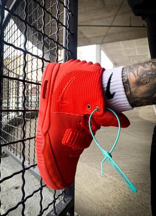 Мужские кроссовки nike air yeezy 2 sp "red october"8 фото