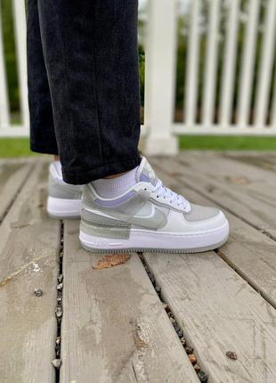 Женские кроссовки nike air force 1 shadow white/grey7 фото