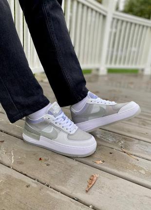 Женские кроссовки nike air force 1 shadow white/grey4 фото