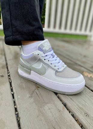 Женские кроссовки nike air force 1 shadow white/grey8 фото