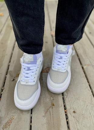 Женские кроссовки nike air force 1 shadow white/grey10 фото