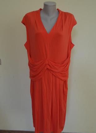 Очень шикарное брендовое вискозное красное платье новое per una3 фото