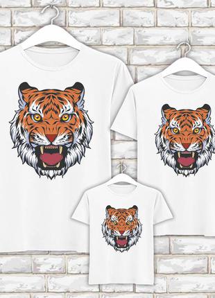 Футболки новорічні фемілі цибулю family look для всієї родини голова тигра push it фп007835
