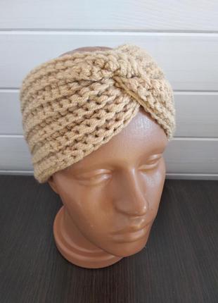 Світло-кремова пов'язка на голову