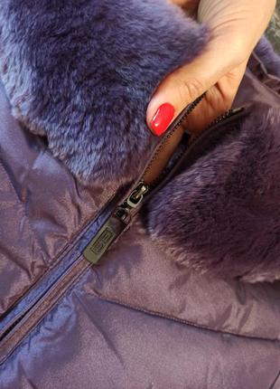 Зимний пуховик пуховое пальто 90% натуральный пух 🦆 натуральный мех basic vogue5 фото