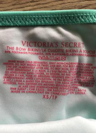 Плавки xs victoria´s secret бирюзовые купальник victoria victorias вікторія низькі завязках4 фото