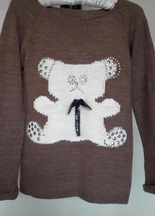 Светр меланж з малюнком