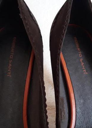 Кожаные туфли фирмы roberto santi p. 38 стелька 24,5 см5 фото