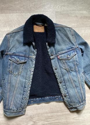 Levi’s пиджак оригинал s джинсовка утеплённая куртка5 фото