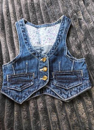 Джинсова Жилетка на дівчинку
