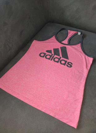 Майка adidas hi5 logo tank real pink2 фото