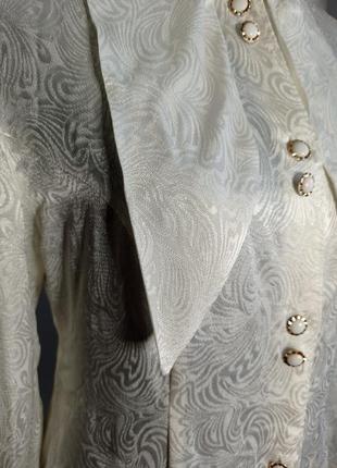 Вінтажна шикарна блузка з коміром винтвж ретро3 фото