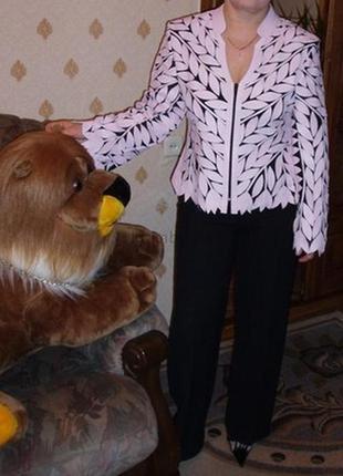 Пиджачок из кусочков натуральной кожи