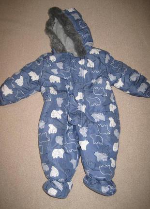 Комбинезон с мишками  nutmeg 3-6мес