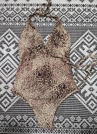 Бомбезный двухсторонний цельный купальник р. s-m