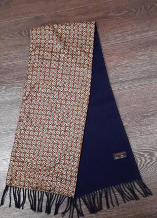 Шелк шерсть  стильный  двухсторонний шарф от tie rack нюансы