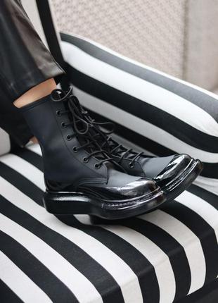 Черевики alexander mcqueen boots black premium  ботинки6 фото