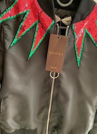 Бомбер gucci с пайетками новый в наличии