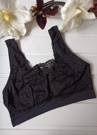Бюстгальтер, топ из микрофибры с кружевом