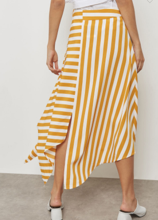 Асимметричная юбка в полоску, полосатая3 фото