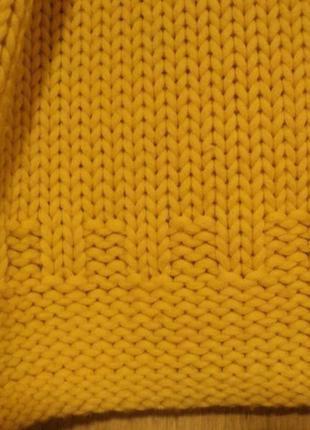 Желтый пуловер- оверсайз.в составе шерсть2 фото