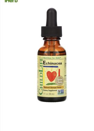 Childlife essentials, echinacea, natural orange flavor, 1 fl oz (30 ml) ехінацея