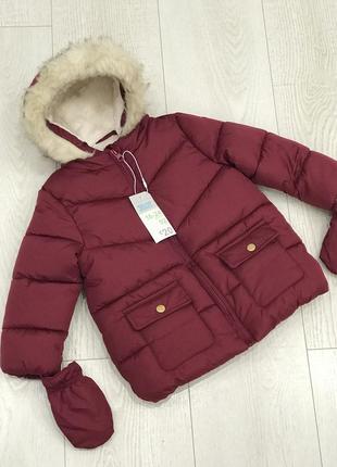 Тёплая куртка, пальто для девочки демисезонная, зима