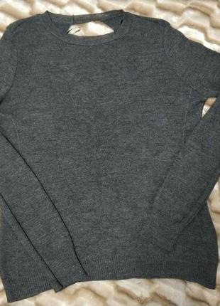Шерсть!альпака! джемпер,кофта, светр, чокер,v-подібний виріз бренду zara knit,l р.1 фото