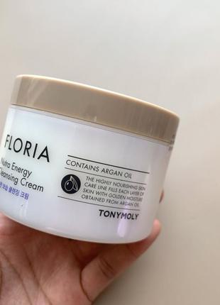 Tony moly floria nutra-energy cleansing cream - супер-зволожуючий крем для вмивання