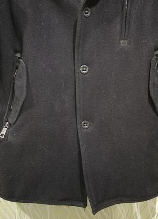 Мужское черное пальто superdry jermyn street trench double blacklabel4 фото