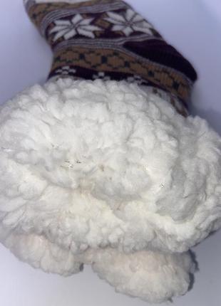 Домашние теплые женские носочки с мехом3 фото