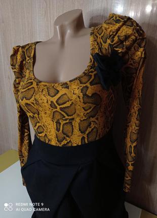 Платье со змеиным принтом2 фото