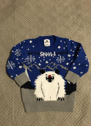 Тёплый свитер на мальчика 1,5-2 года