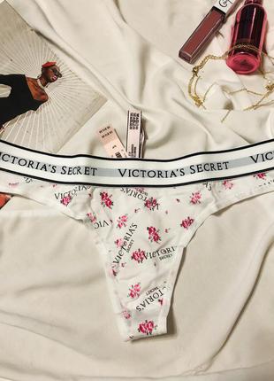 Трусики victoria's secret с лого-резинкой оригинал1 фото