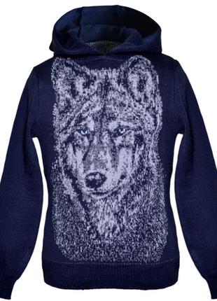 Кофта худі светр для хлопчика "вовк".4 фото