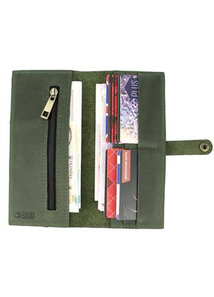 Подарунковий жіночий набір handycover №45 (зелений) гаманець, обкладинка, ключниця в коробці4 фото
